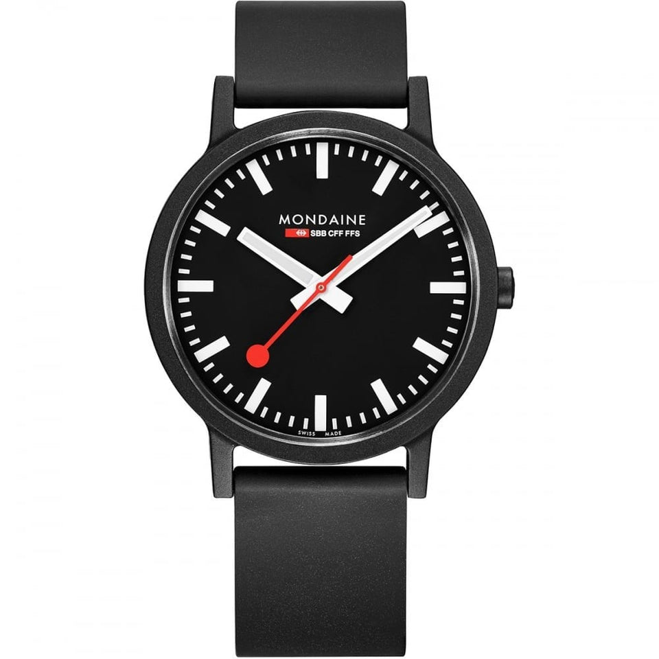 Mondaine Men's Essence Sustainable Watch | Black