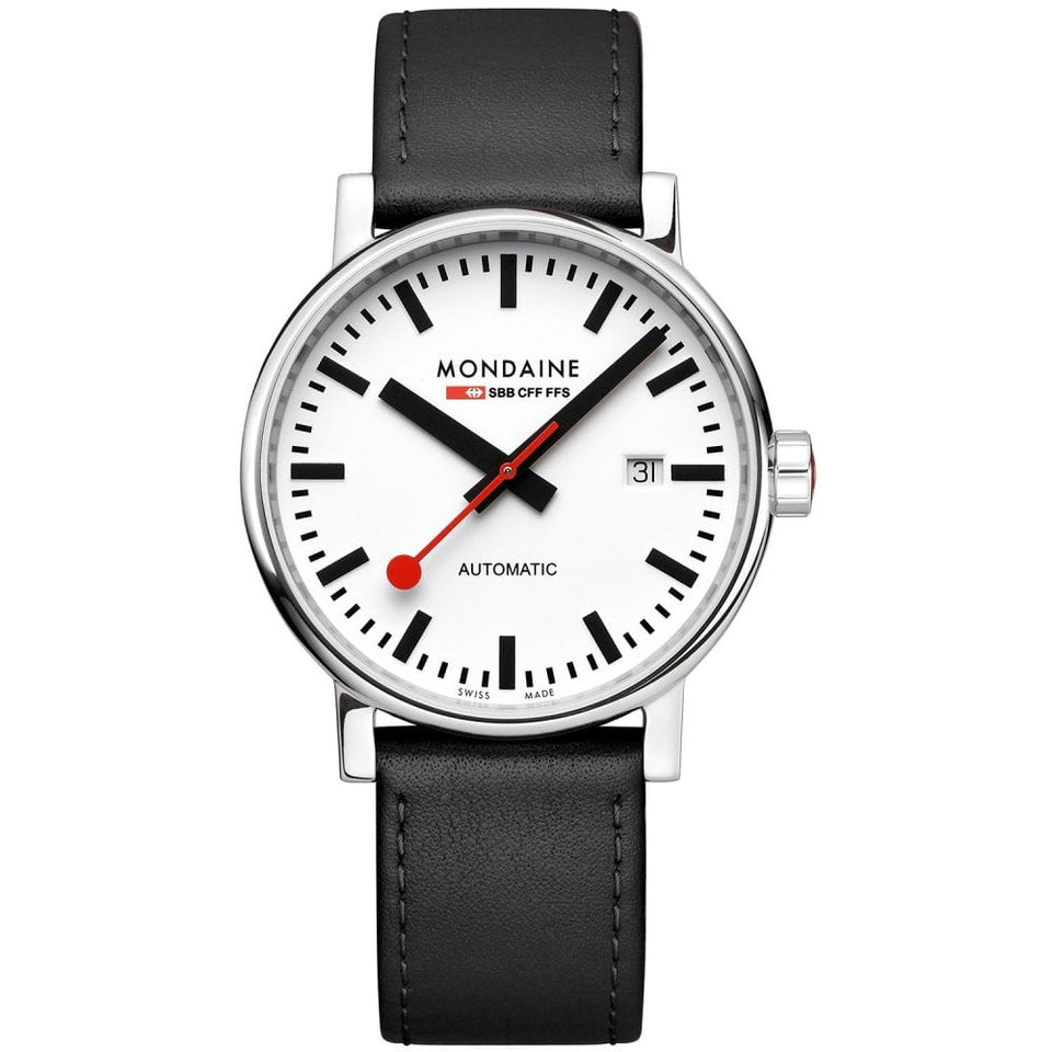 Mondaine Men's EVO2 Automatic 40mm Watch | Black Strap