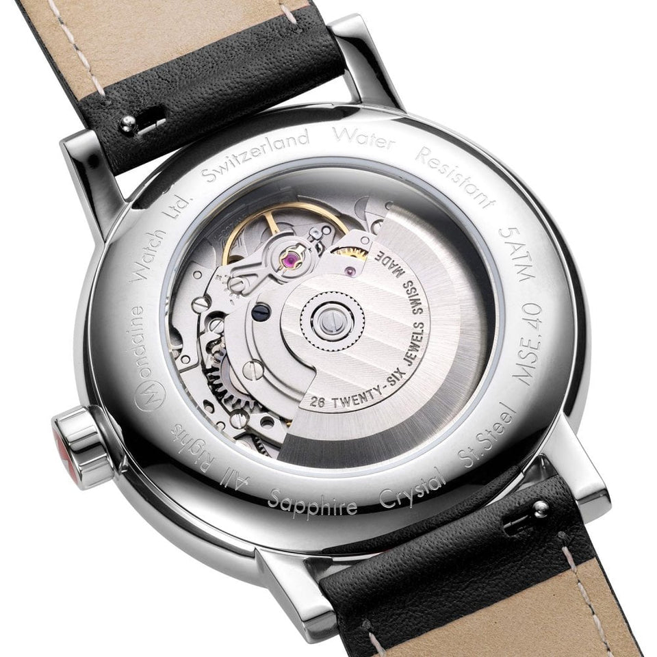 Mondaine Men's EVO2 Automatic 40mm Watch | Black Strap