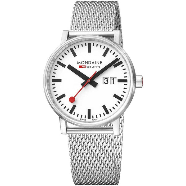 Mondaine Men's Evo2 Big Date 40mm Watch | Mesh