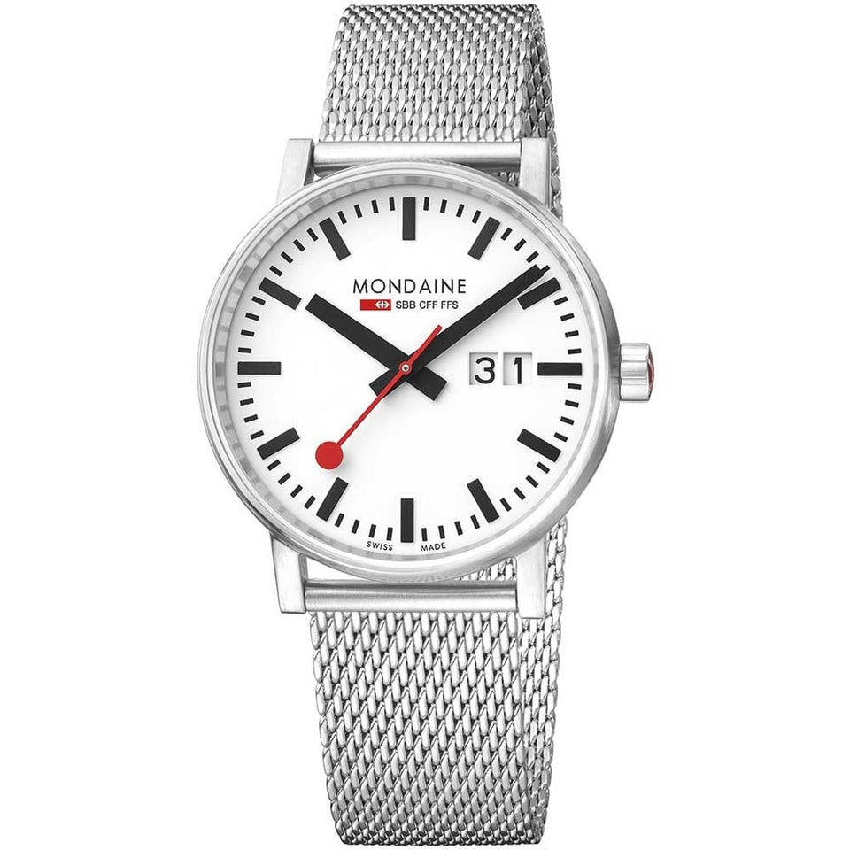 Mondaine Men's Evo2 Big Date 40mm Watch | Mesh