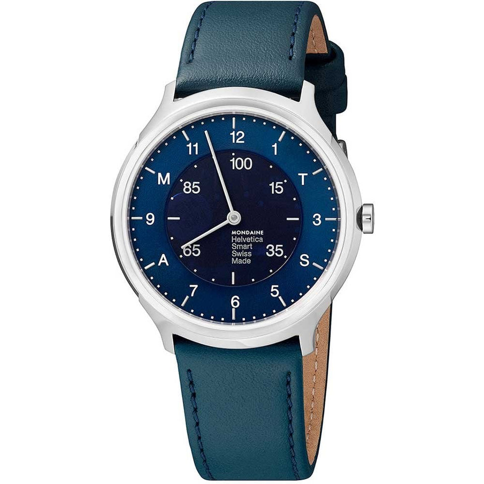 Mondaine Men's Helvetica Smartwatch 40mm | Blue