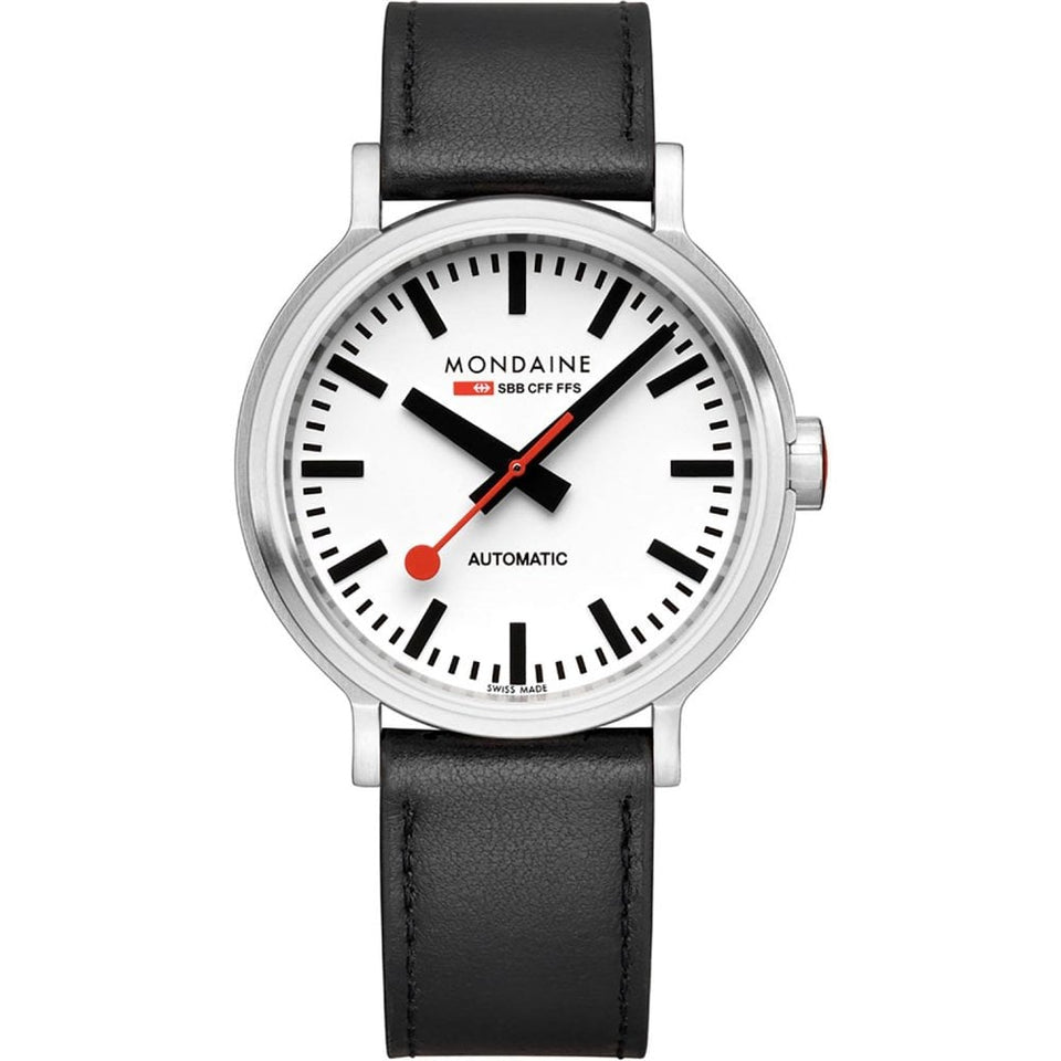 Mondaine Men's Original Automatic Vegan Grape Leather 40mm Watch