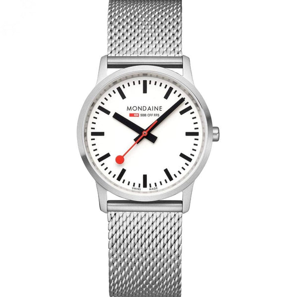 Mondaine Simply Elegant 36mm Mesh Strap Watch