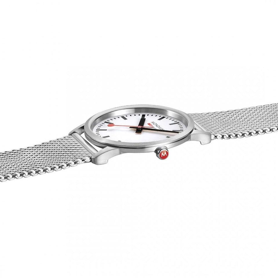 Mondaine Simply Elegant 36mm Mesh Strap Watch