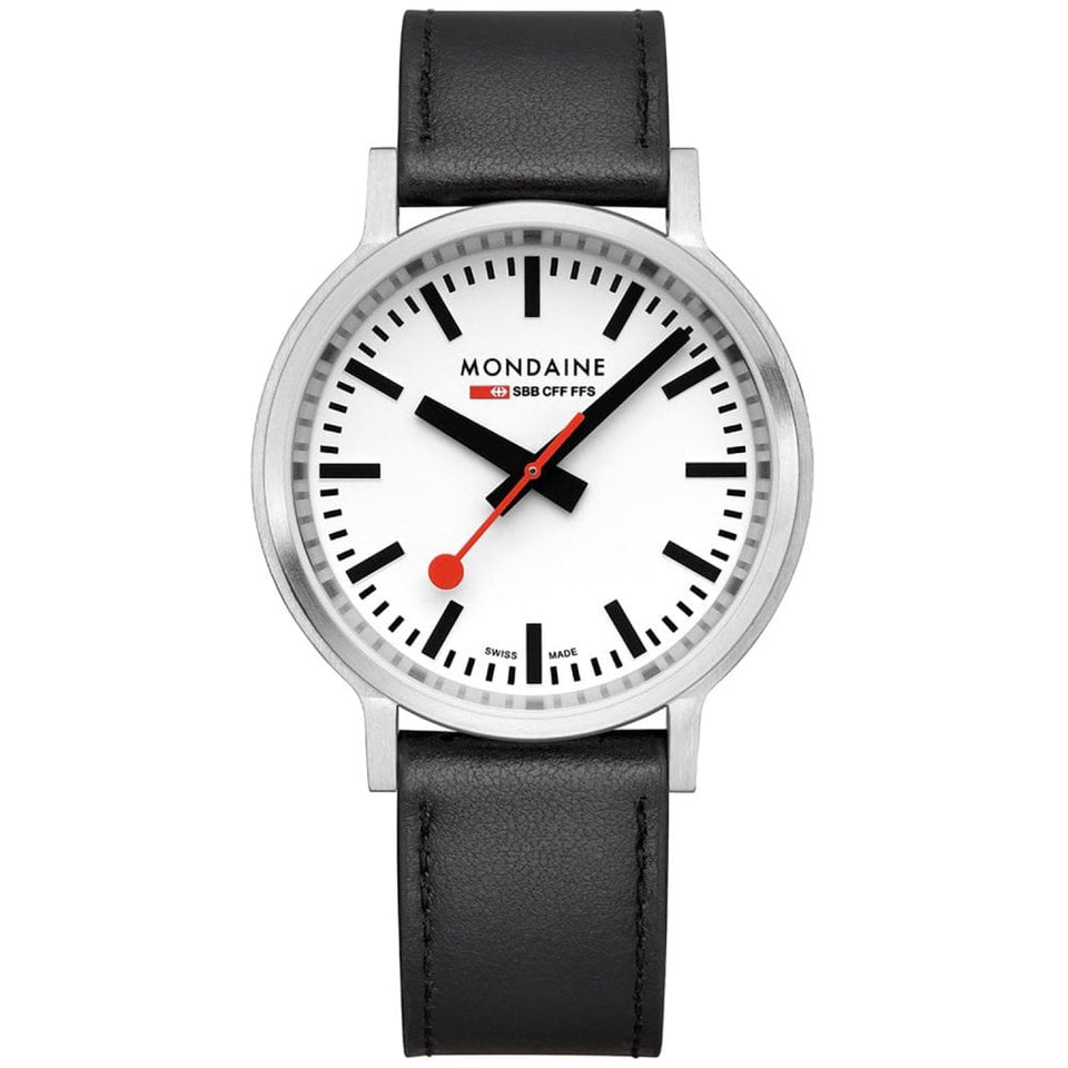 Mondaine Stop2Go (41mm) Classic Vegan Grape Leather