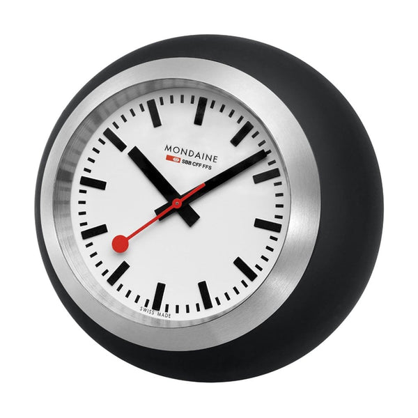 Mondaine Swiss Railways Black 60mm Globe Table Clock