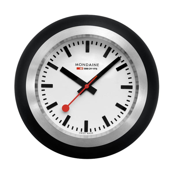 Mondaine Swiss Railways Black 60mm Globe Table Clock