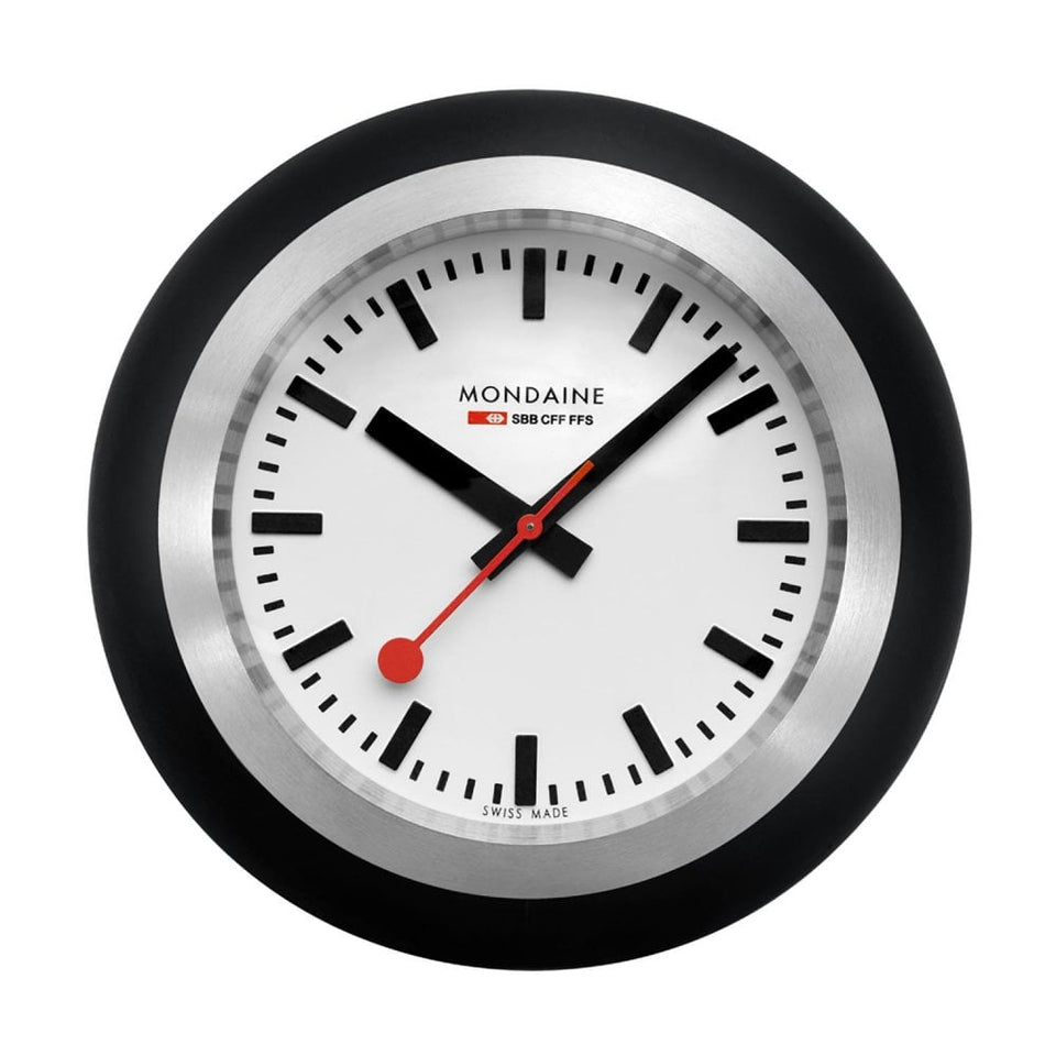 Mondaine Swiss Railways Black 60mm Globe Table Clock