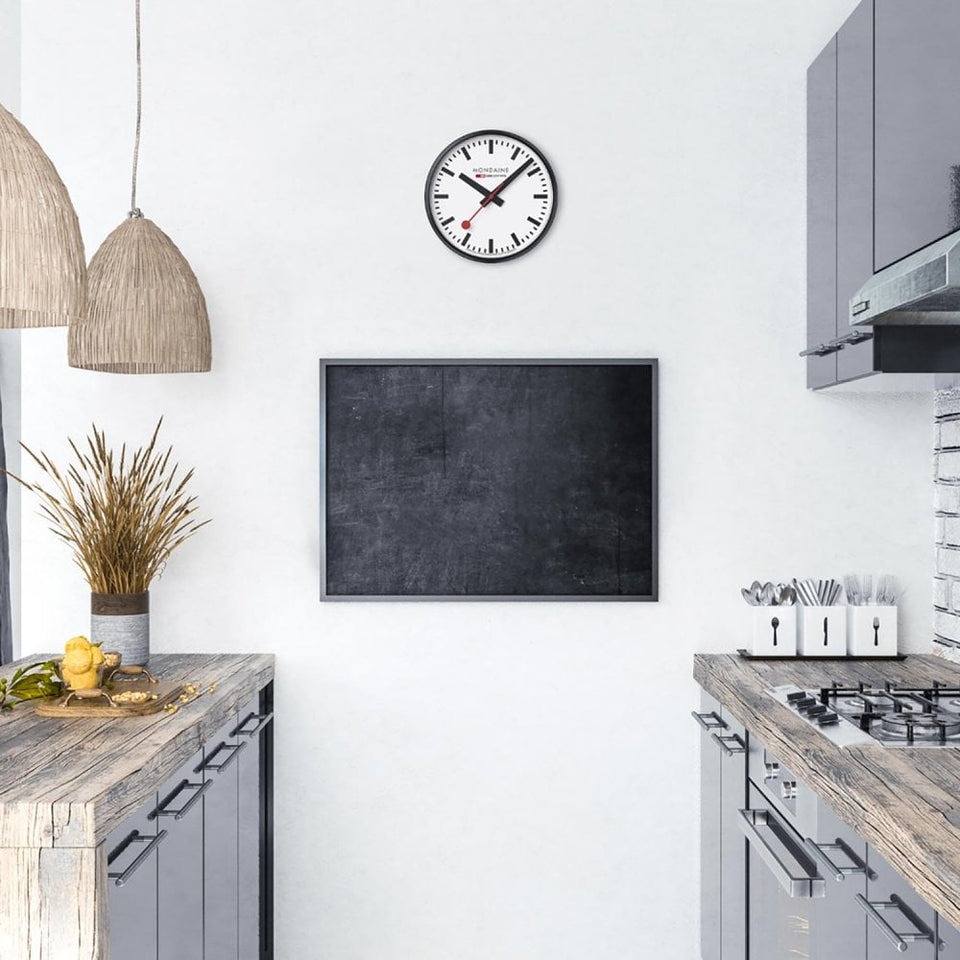 Mondaine The Original 25cm Matte Black Wall Clock