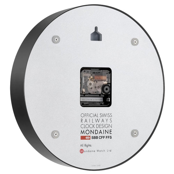 Mondaine The Original 25cm Matte Black Wall Clock