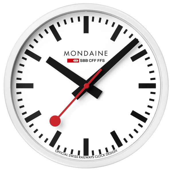 Mondaine The Original 25cm Matte White Wall Clock