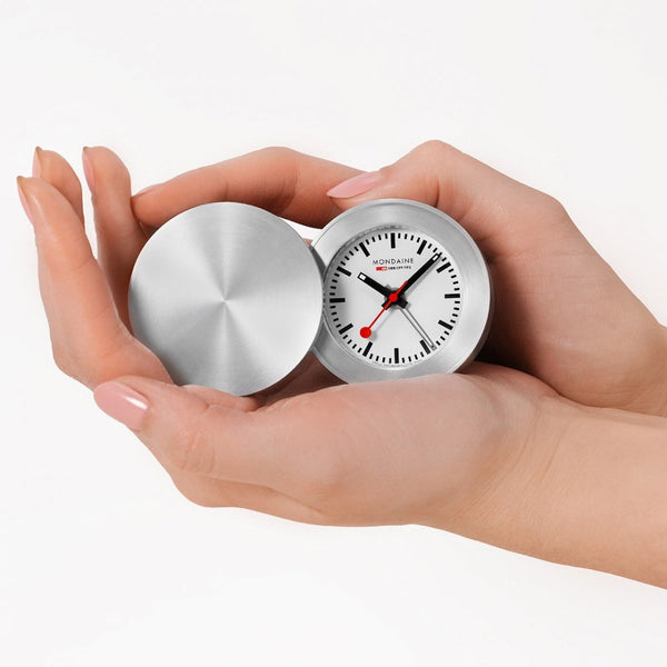 Mondaine Travel Lightweight Aluminium Alarm Clock