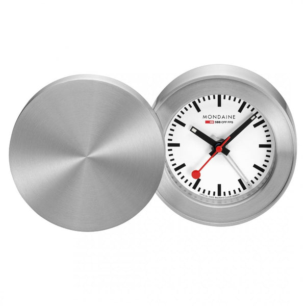 Mondaine Travel Lightweight Aluminium Alarm Clock