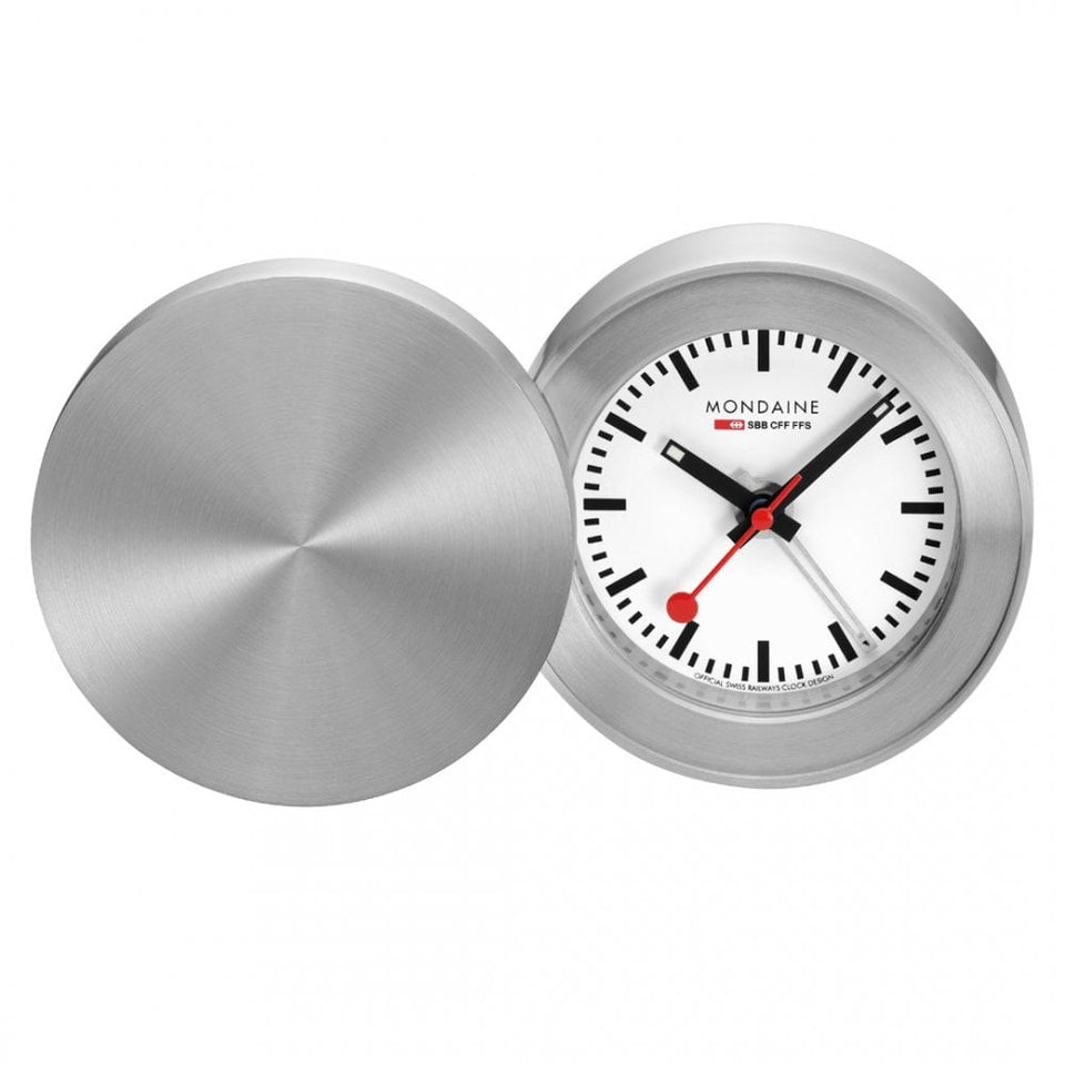 Mondaine Travel Lightweight Aluminium Alarm Clock