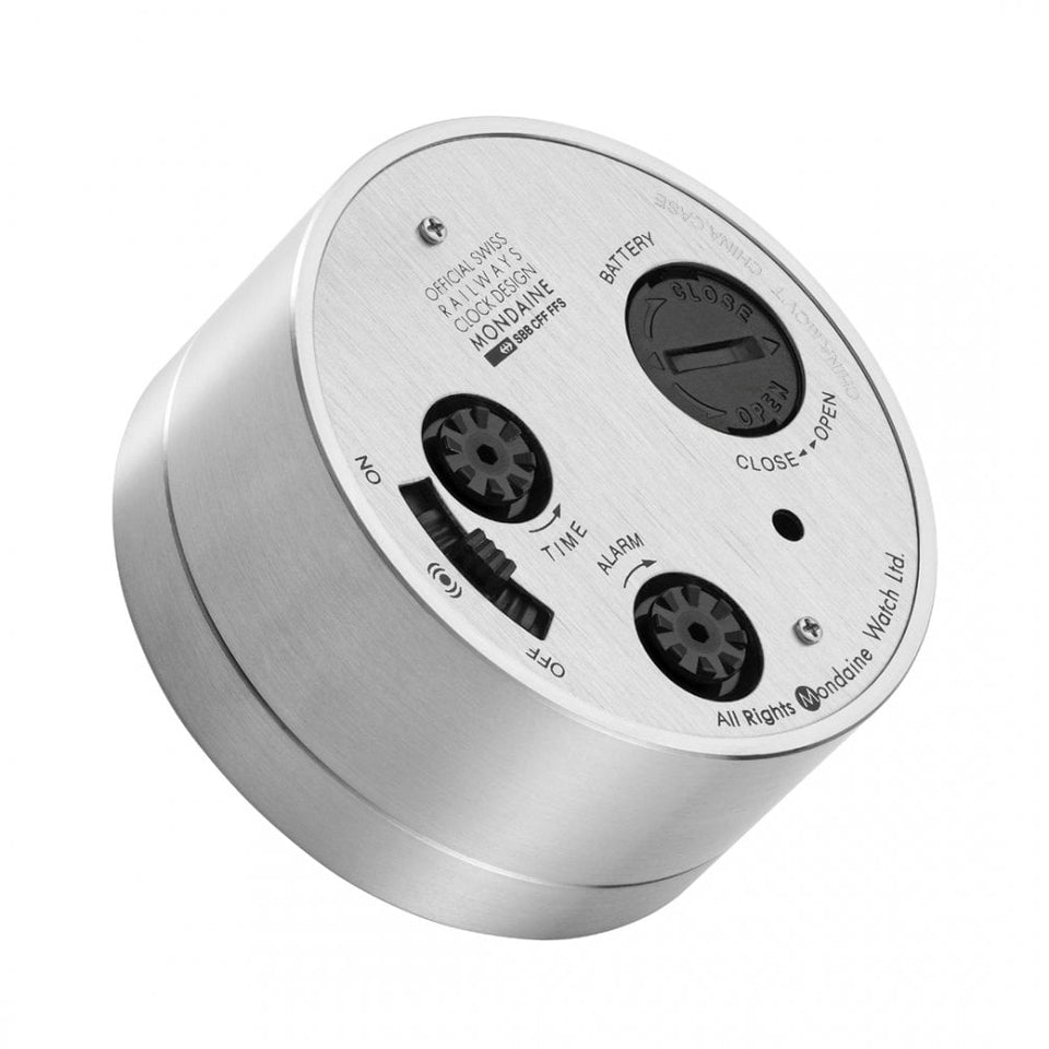 Mondaine Travel Lightweight Aluminium Alarm Clock