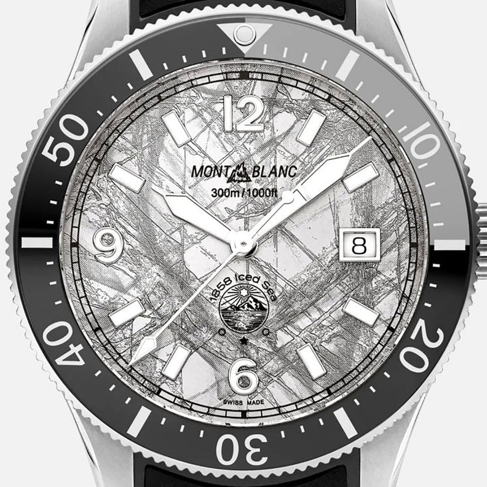 Montblanc 1858 Grey Dial Iced Sea Automatic Gent's 41mm Watch