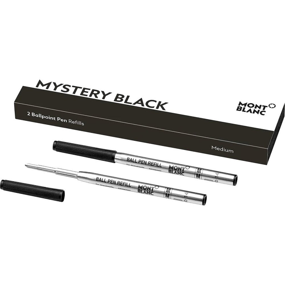 Montblanc 2 Ballpoint Pen Refills (Medium), Mystery Black
