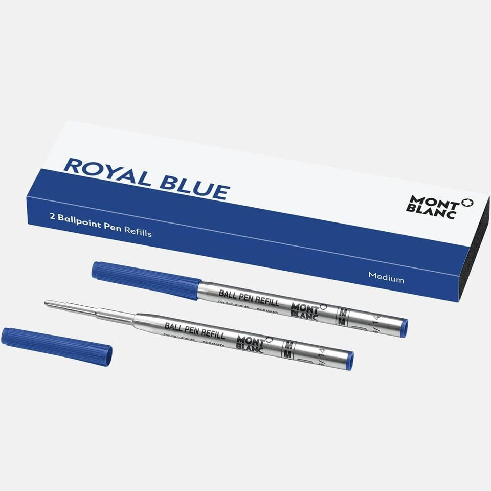 Montblanc 2 Ballpoint Pen Refills (Medium), Royal Blue