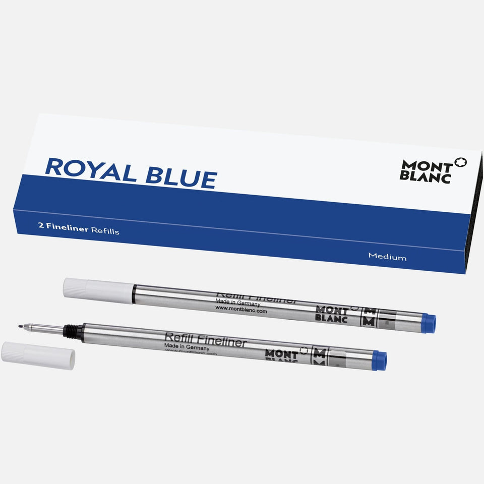 Montblanc 2 Fineliner Pen Refills (Medium), Royal Blue