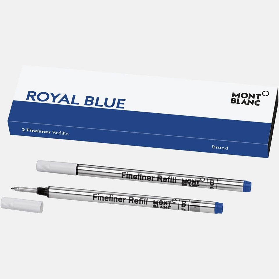 Montblanc 2 Fineliner Refills (Broad), Royal Blue