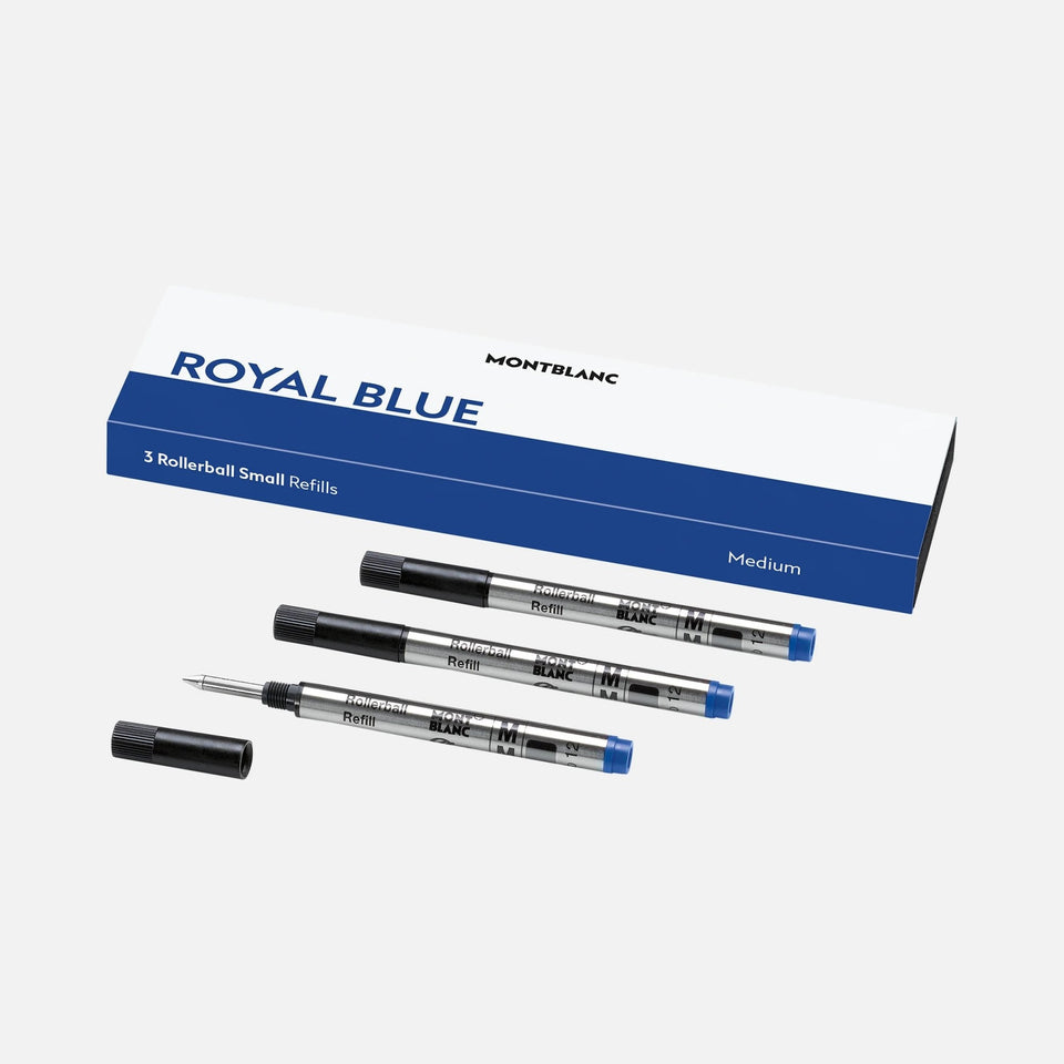 Montblanc 3 Ballpoint Pen Refills (Small), Royal Blue