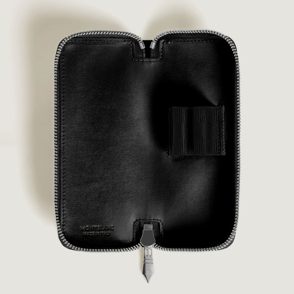 Montblanc Black 2-Pen Zipped Extreme Leather Pouch