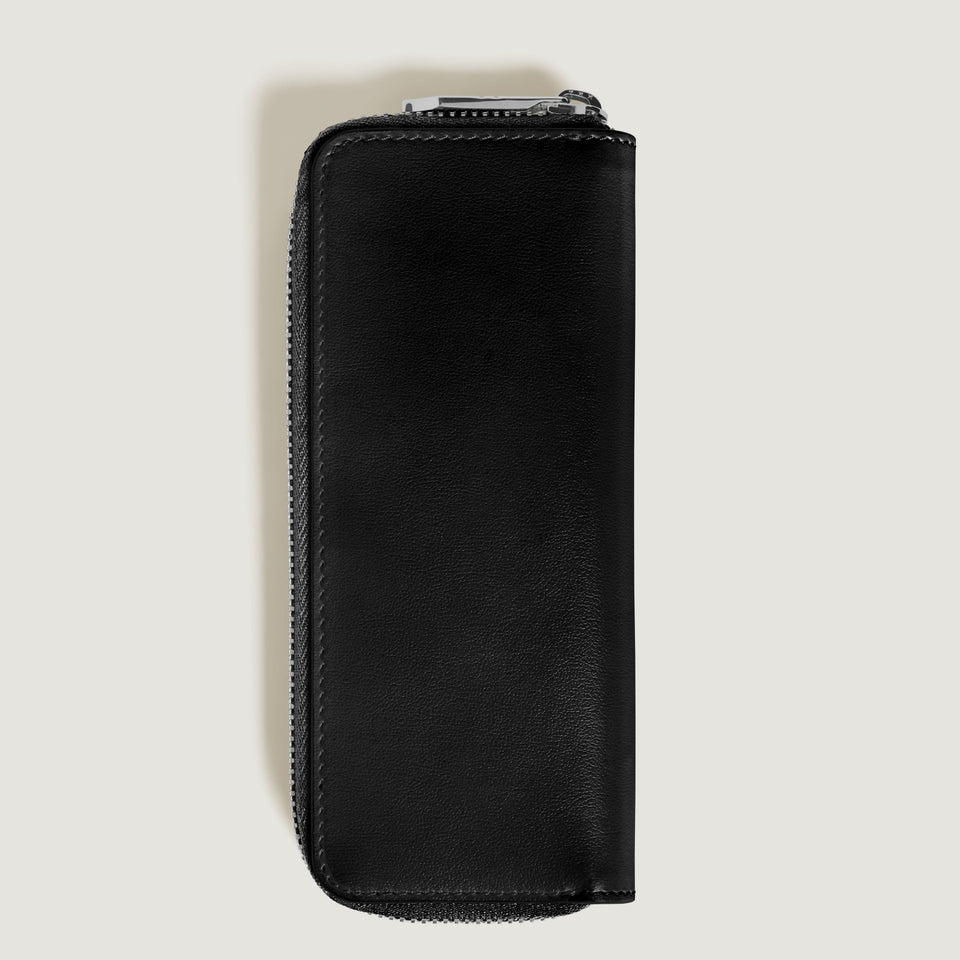 Montblanc Black 2-Pen Zipped Extreme Leather Pouch