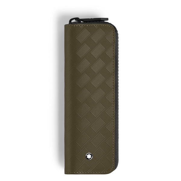 Montblanc Khaki 1-Pen Zipped Extreme Leather Pouch
