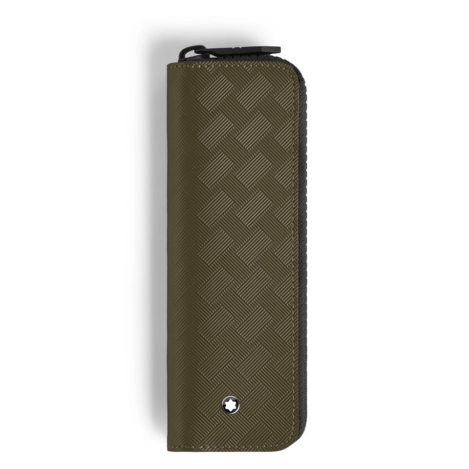 Montblanc Khaki 1-Pen Zipped Extreme Leather Pouch