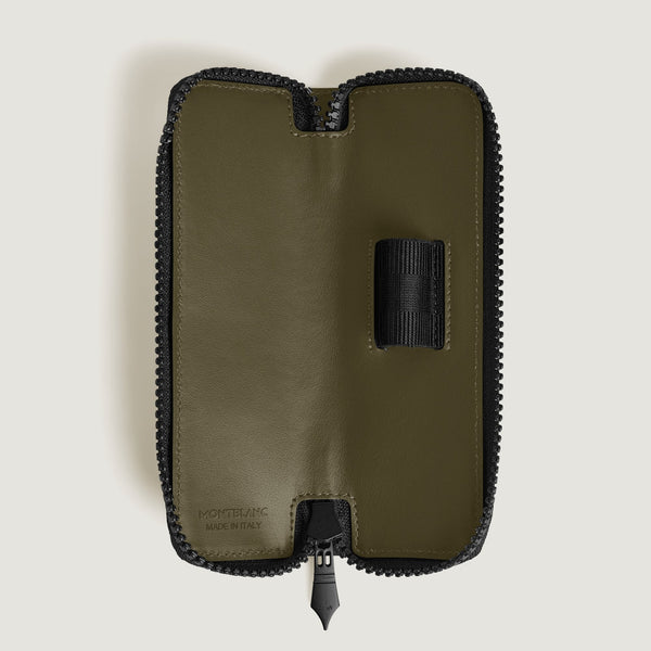 Montblanc Khaki 1-Pen Zipped Extreme Leather Pouch