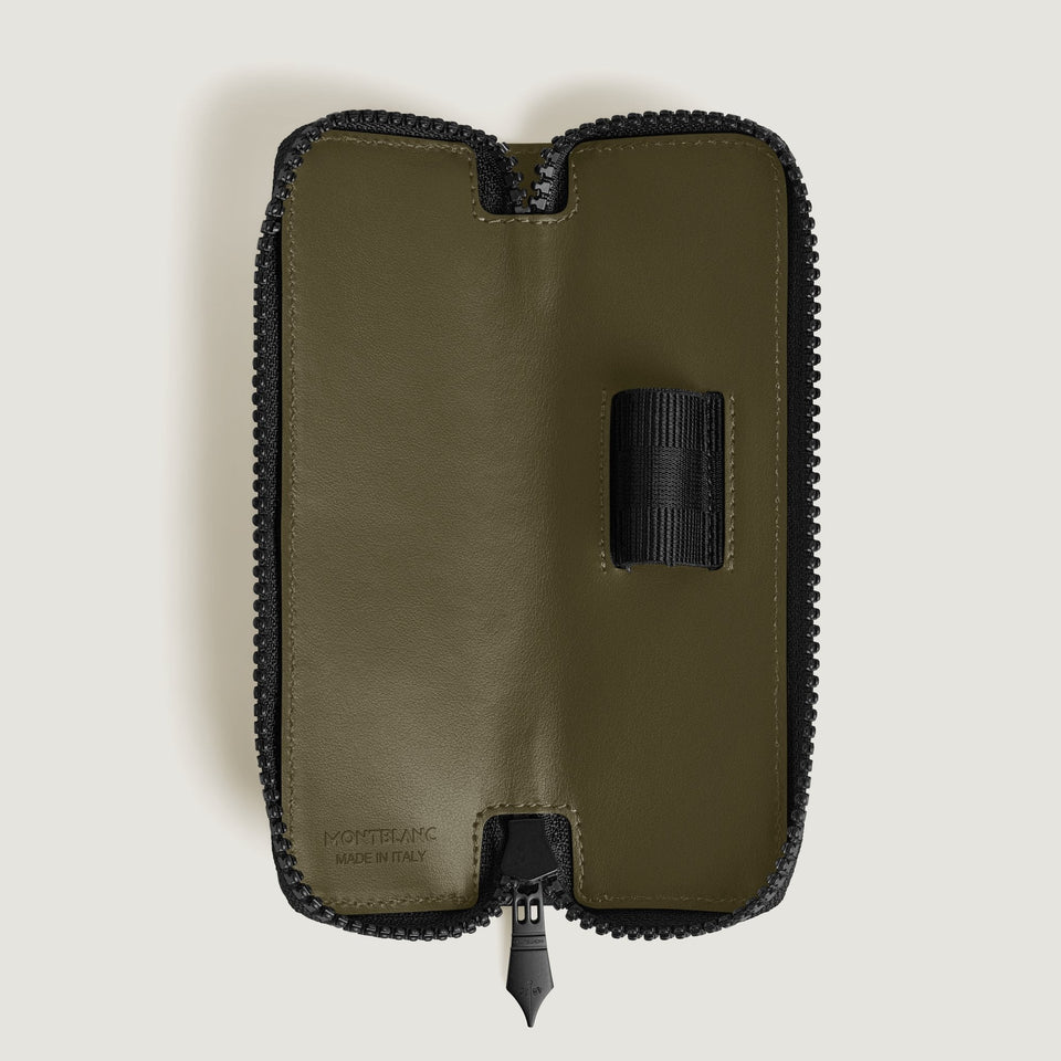 Montblanc Khaki 1-Pen Zipped Extreme Leather Pouch