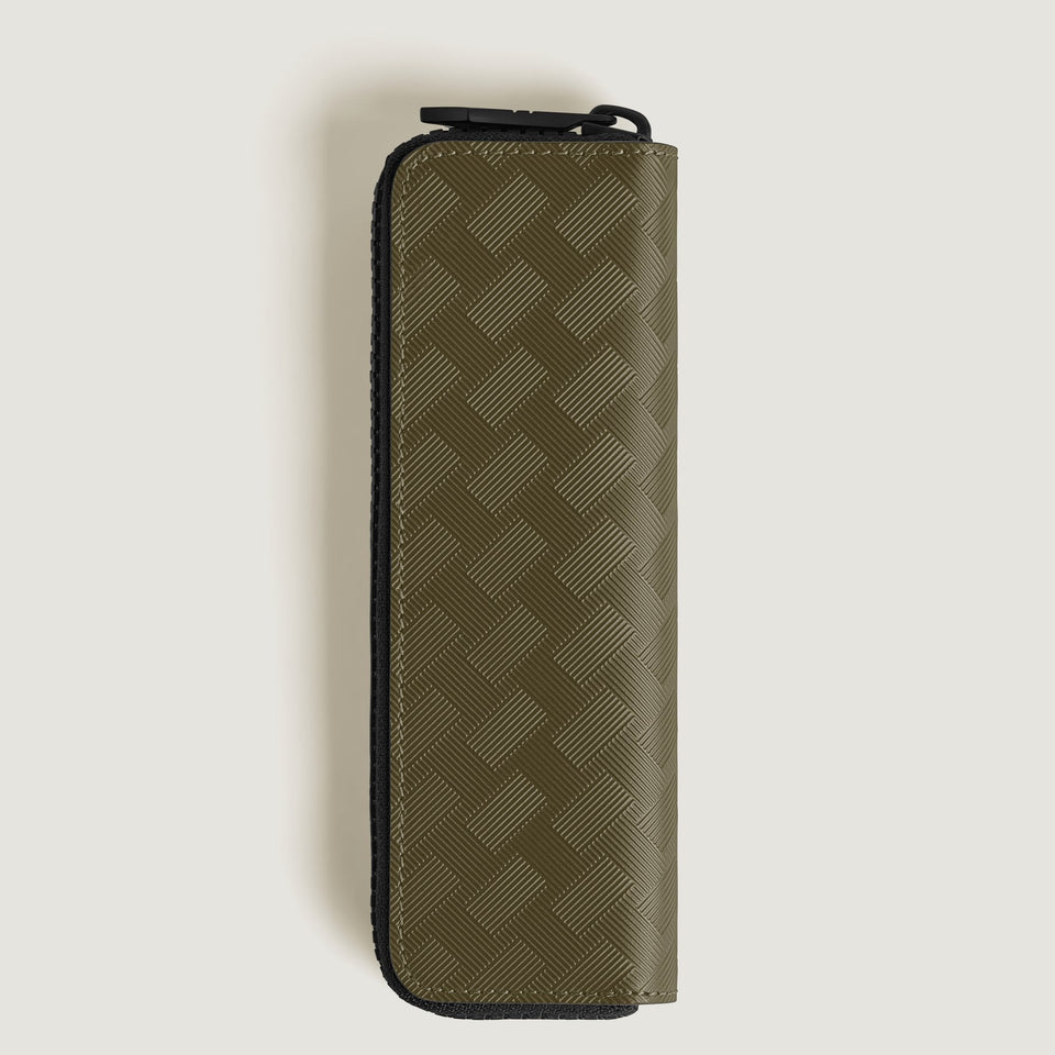 Montblanc Khaki 1-Pen Zipped Extreme Leather Pouch