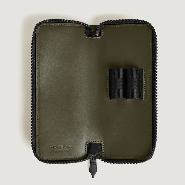 Montblanc Khaki 2-Pen Zipped Extreme Leather Pouch