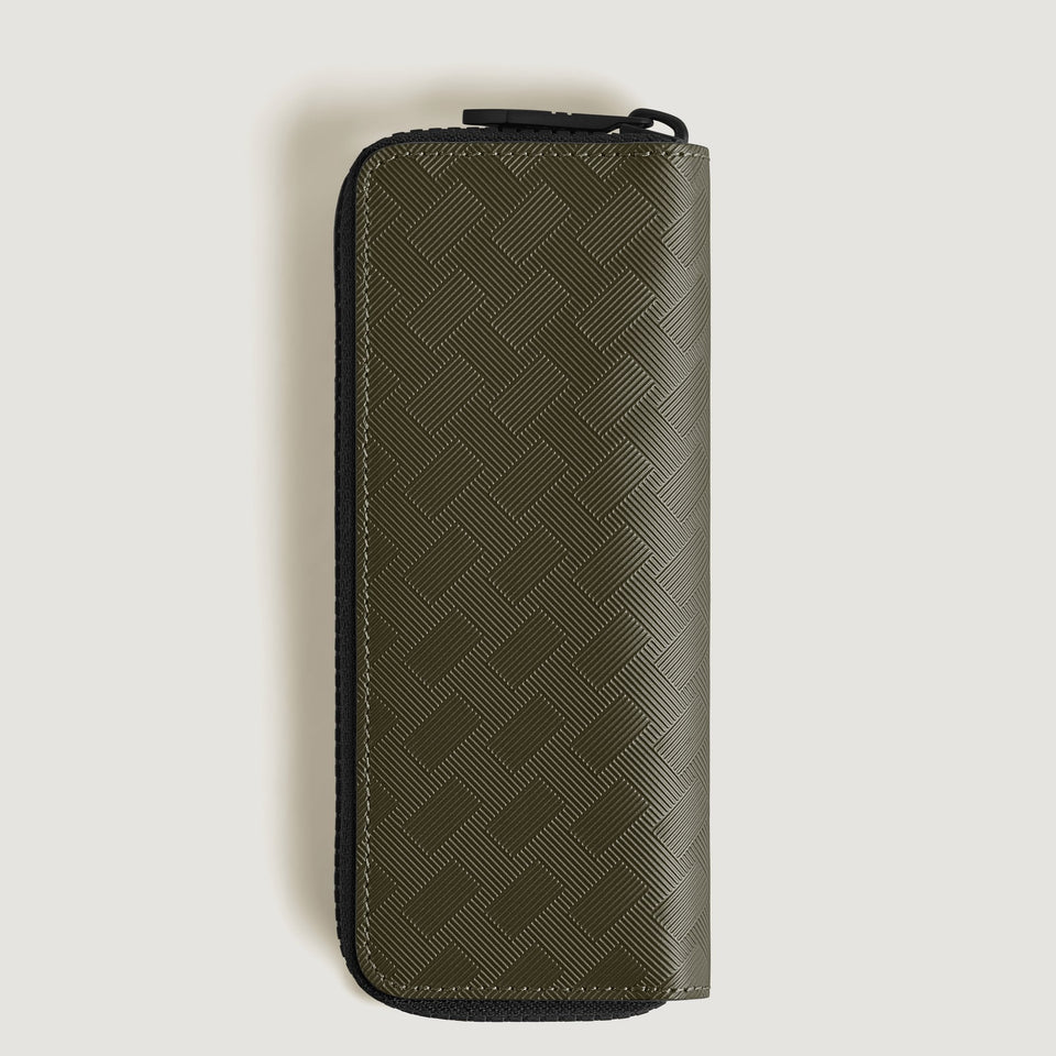 Montblanc Khaki 2-Pen Zipped Extreme Leather Pouch