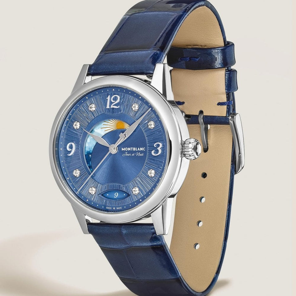 Montblanc Ladies Bohème 34mm Day & Night Leather Strap Watch