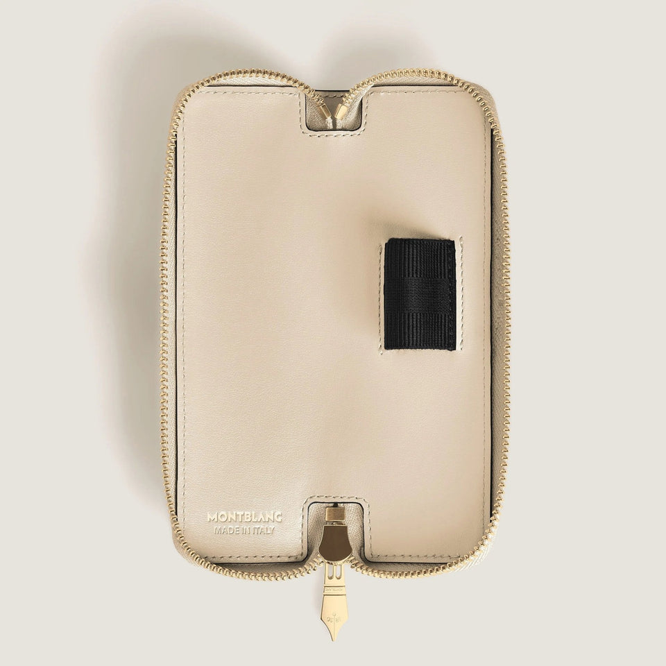 Montblanc Meisterstück Cloudy Beige 1-Pen Zipped Pouch