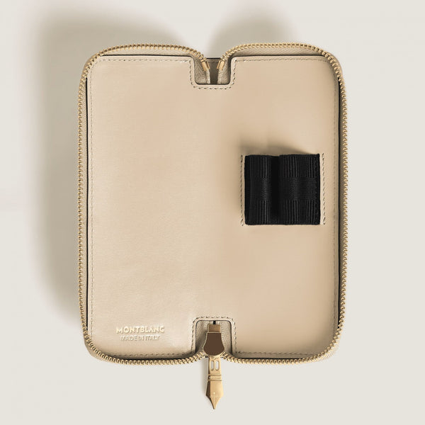 Montblanc Meisterstück Cloudy Beige 2-Pen Zipped Pouch