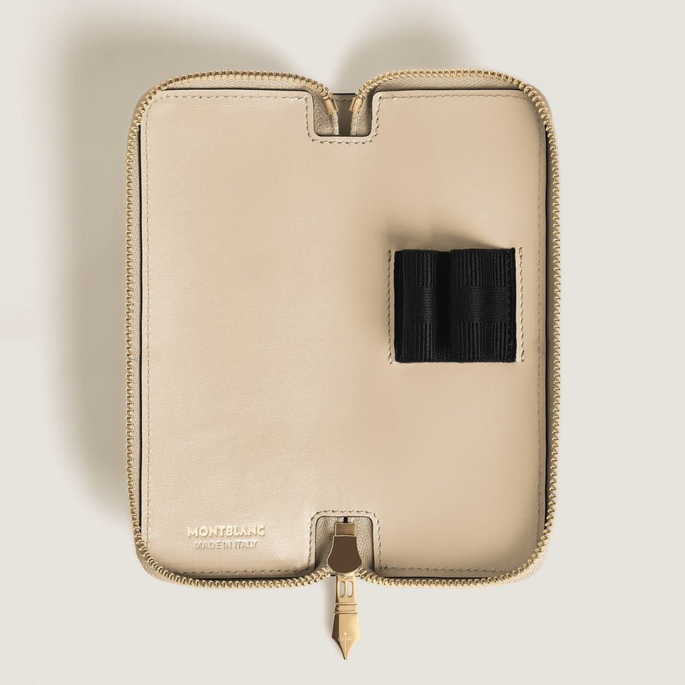 Montblanc Meisterstück Cloudy Beige 2-Pen Zipped Pouch