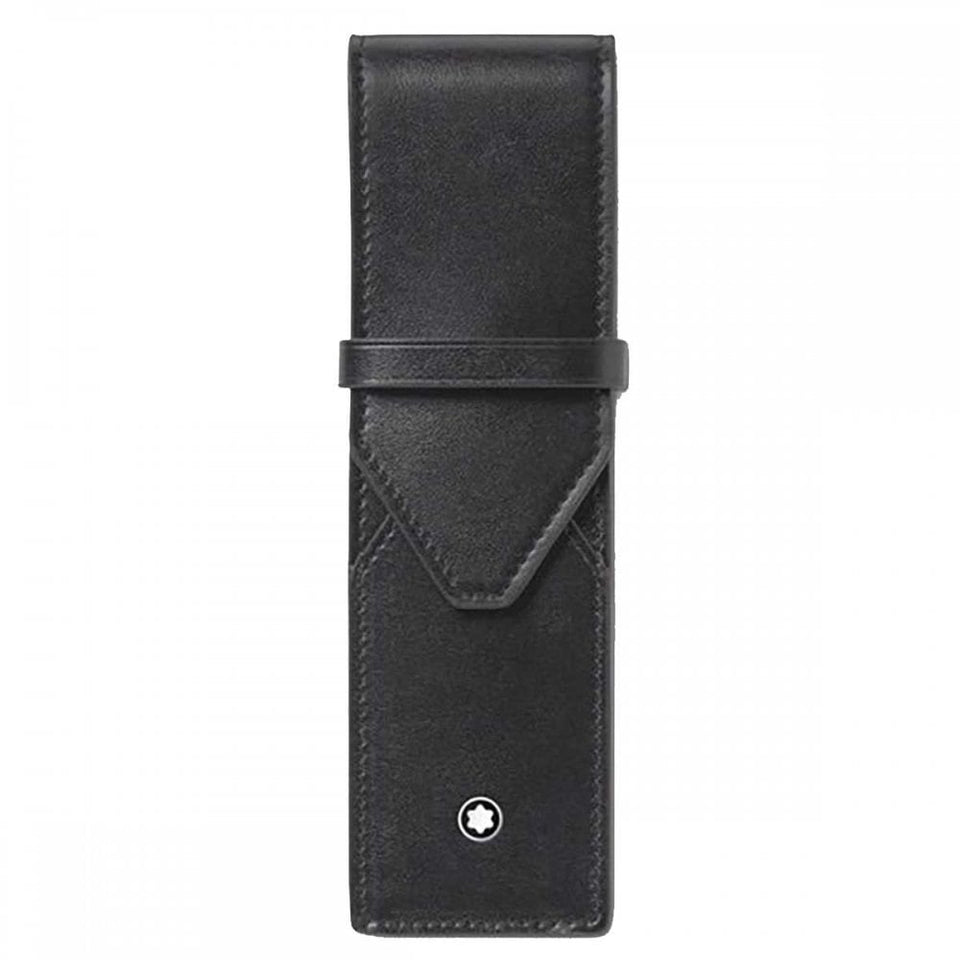 Montblanc Meisterstück Leather 2-Pen Pouch, Black
