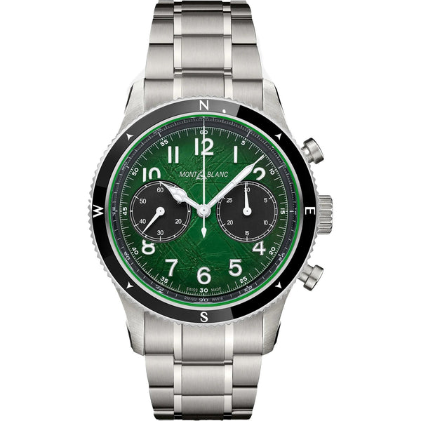 Montblanc Men's 1858 Green Dial Date 0 Oxygen Chronograph Watch