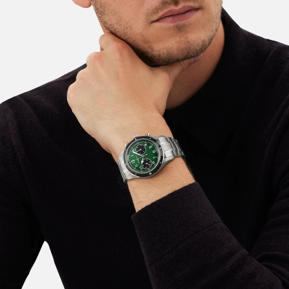 Montblanc Men's 1858 Green Dial Date 0 Oxygen Chronograph Watch
