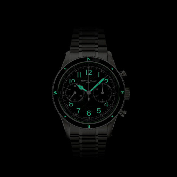 Montblanc Men's 1858 Green Dial Date 0 Oxygen Chronograph Watch