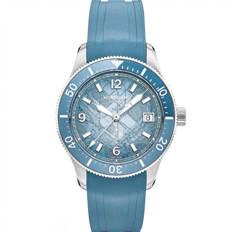 Montblanc Men's Iced Sea '0' Oxygen Automatic Rubber Strap Watch
