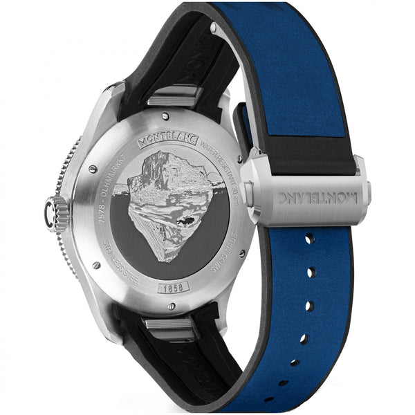 Montblanc Men's Iced Sea Automatic Date Rubber Strap Watch