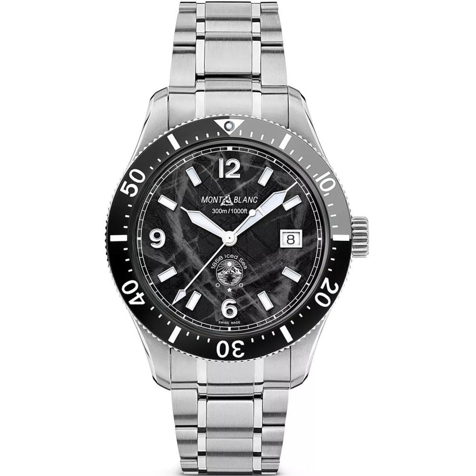 Montblanc Men's Iced Sea Black Dial Automatic Watch