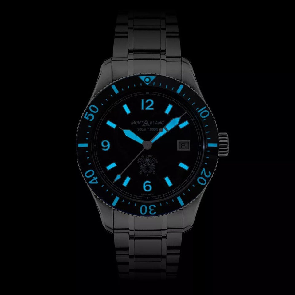 Montblanc Men's Iced Sea Black Dial Automatic Watch