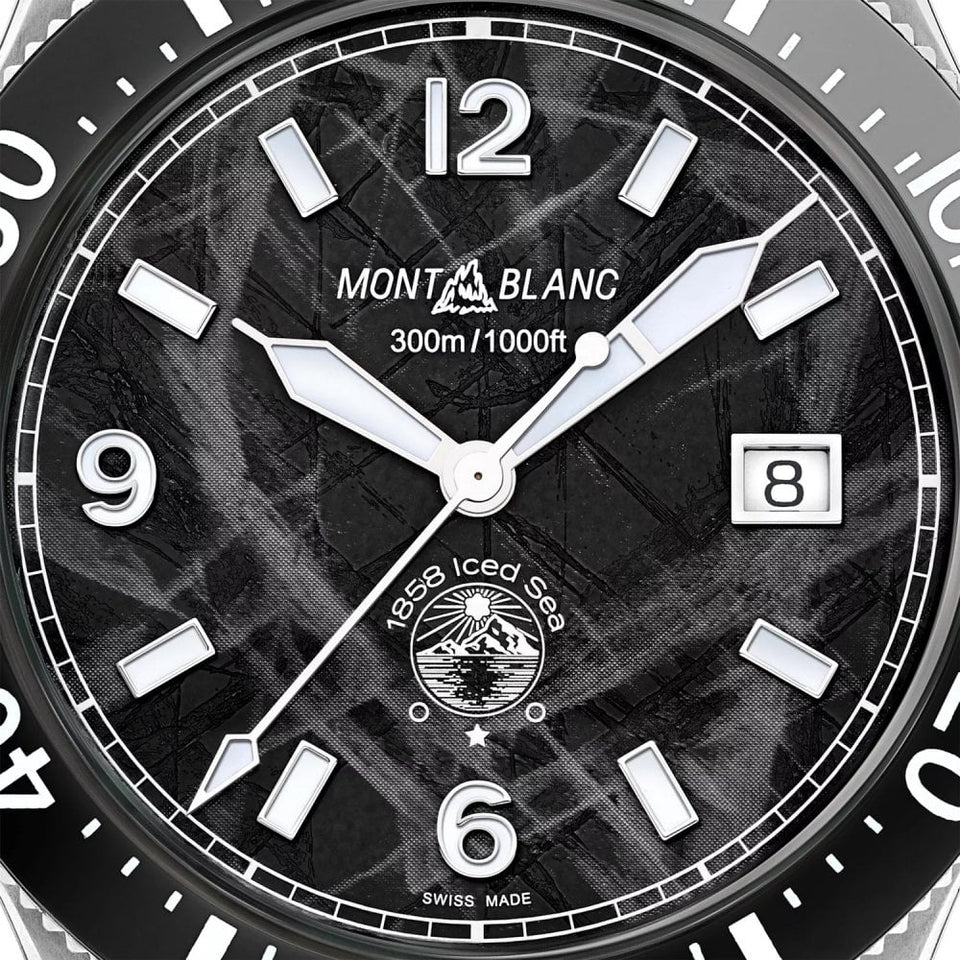 Montblanc Men's Iced Sea Black Dial Automatic Watch