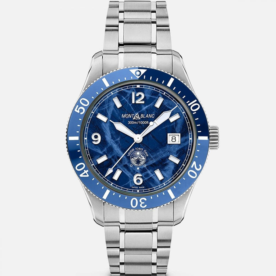 Montblanc Men's Iced Sea Blue Dial Automatic Watch
