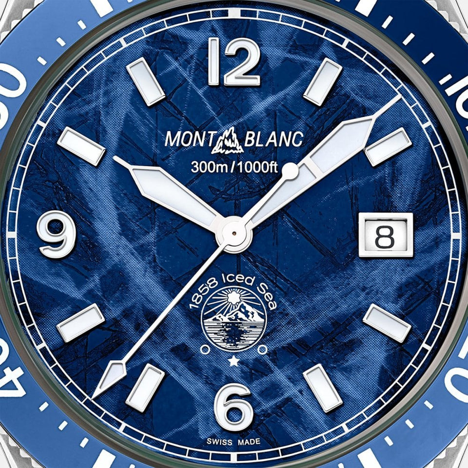 Montblanc Men's Iced Sea Blue Dial Automatic Watch